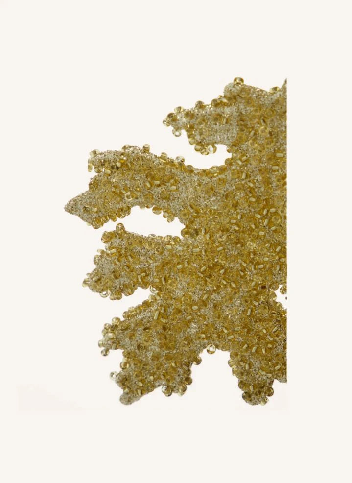 House Doctor - Gliz Leaf Christmas Decoration - 3-Piece Set | Gold