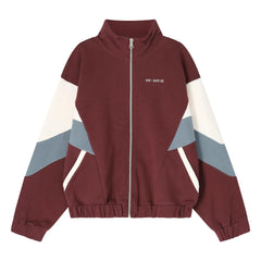 Cos I Said So - Color Block Organic Cotton Jacket | Bordeaux