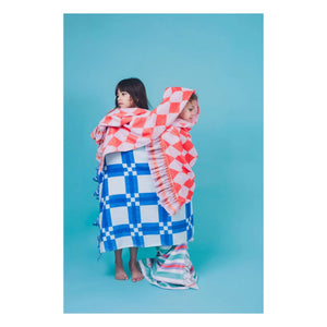 Jera Mini - Peshtemal Towel with Ruffles Losange Terry Fabric | Pink