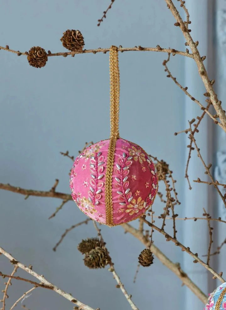 Rice - Velvet Christmas Ornaments - 3-Piece Set | Multicolor