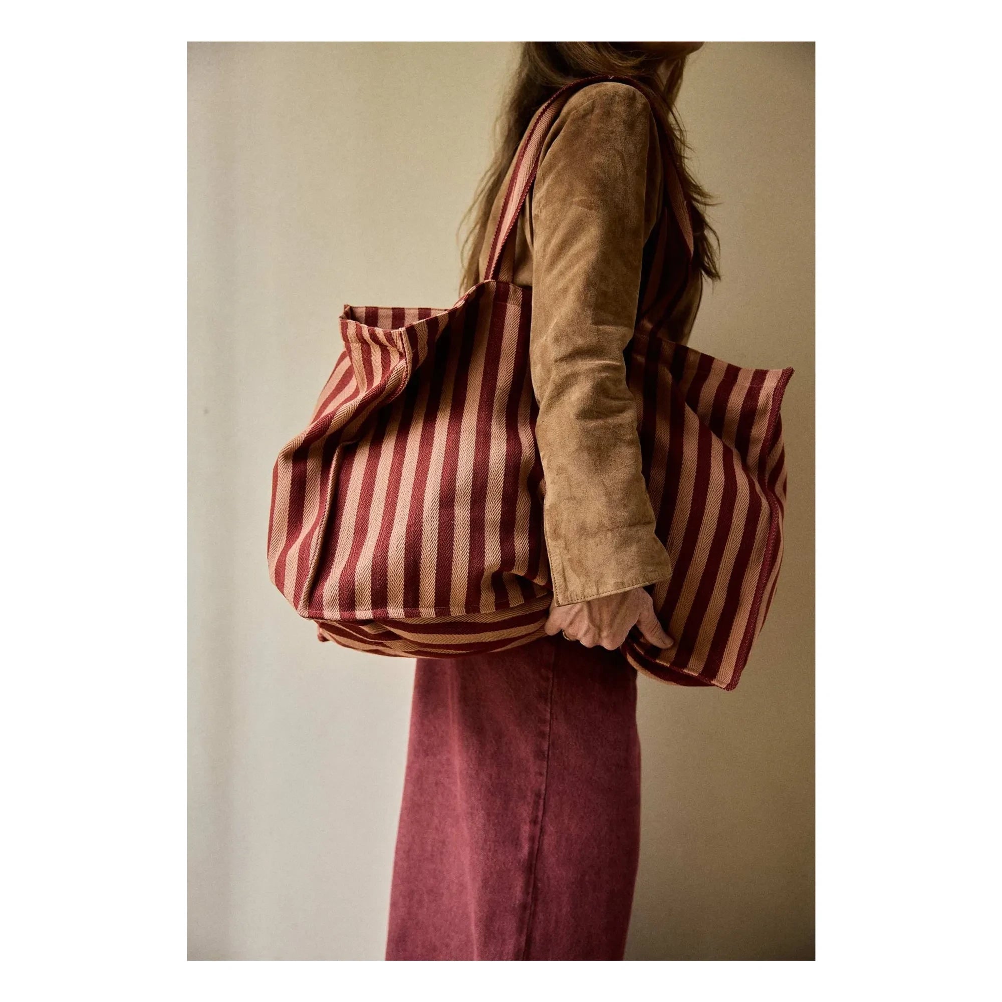 Gabrielle Paris - Garance Striped Weekend Bag | Red
