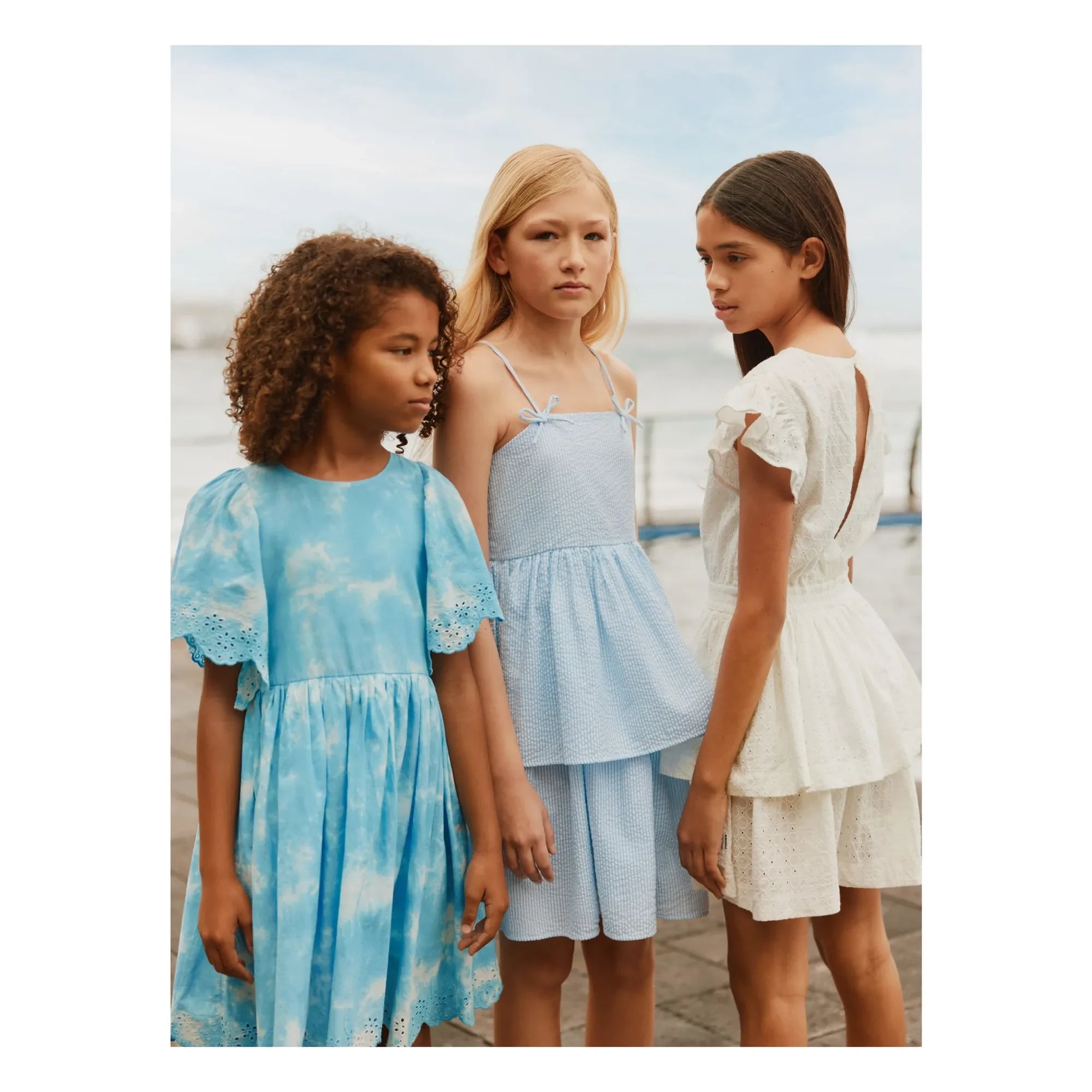 Molo - Carma organic cotton ruffle dress | White
