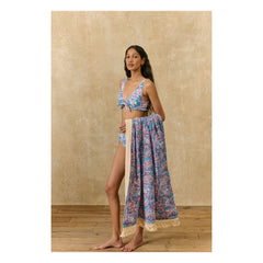 Louise Misha - Lana Organic Cotton Beach Towel | Blue