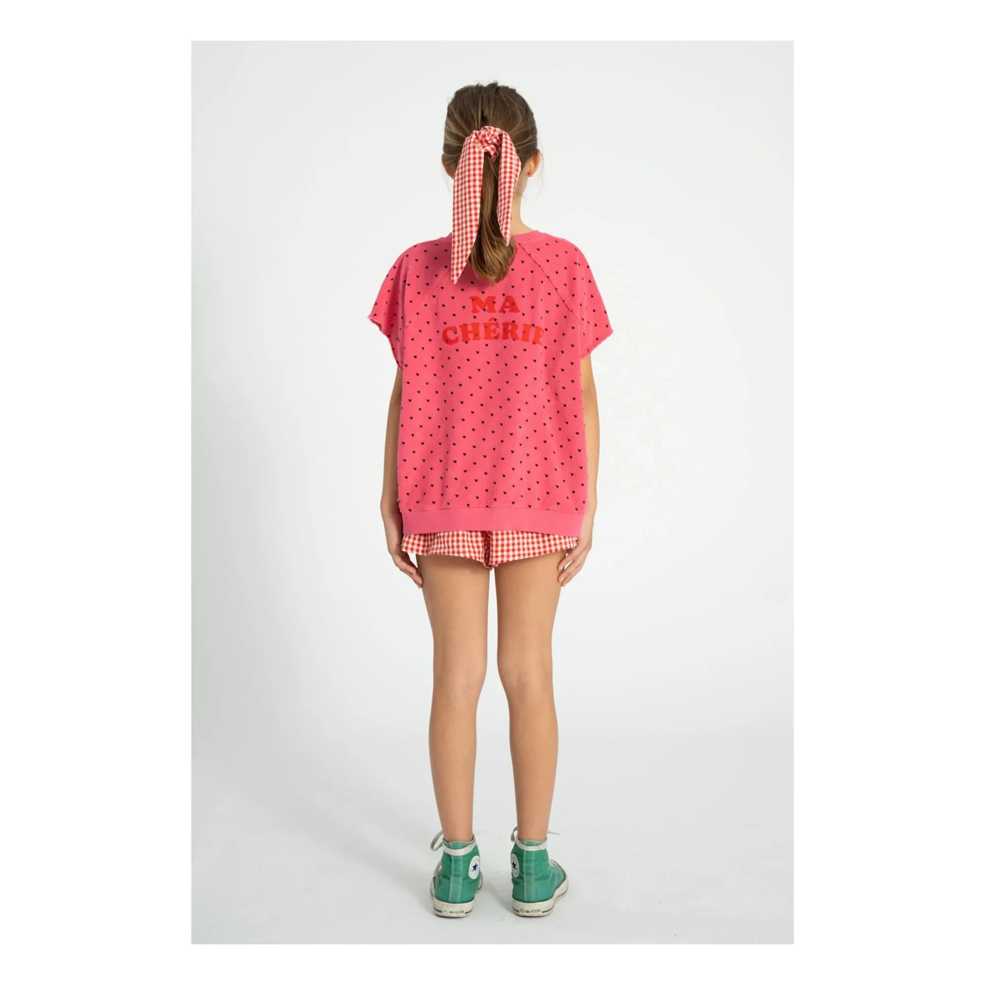 Piupiuchick - Cherry Organic Cotton Sleeveless Sweatshirt | Fuchsia