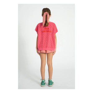 Piupiuchick - Cherry Organic Cotton Sleeveless Sweatshirt | Fuchsia