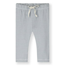 Gray Label - Striped Organic Cotton Mini Leggings | Ice Blue