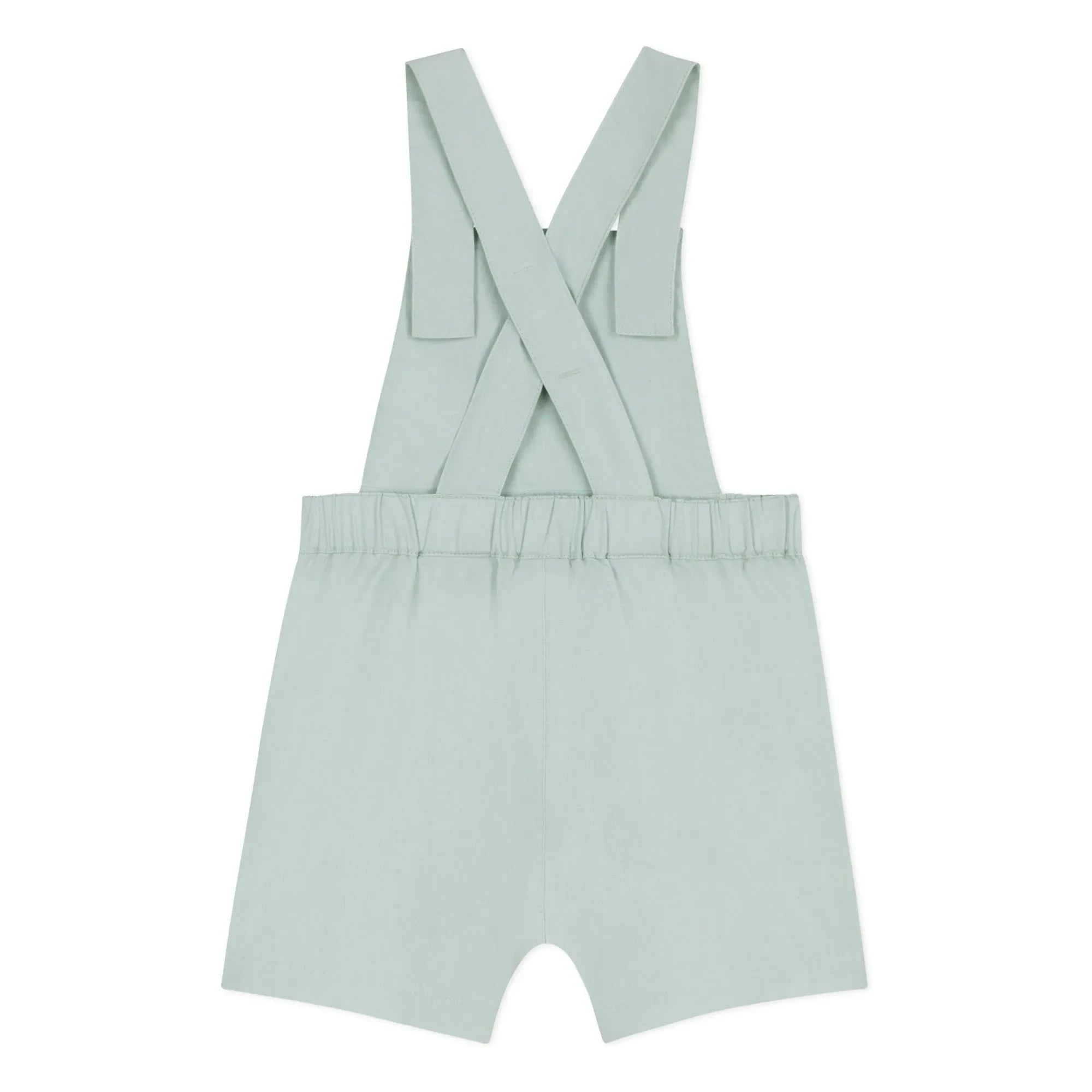 Petit Bateau - Linen Short Romper | Sage Green