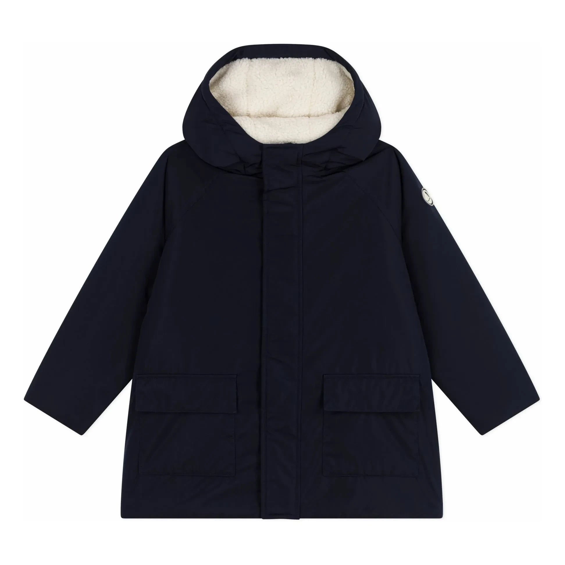 Petit Bateau - Long Straight Parka | Navy Blue