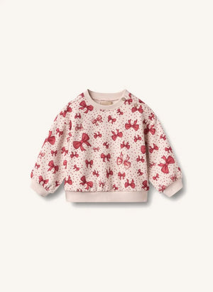 Wheat - Lia Knotted Sweatshirt, Organic Cotton | Candy Pink