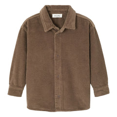 American Vintage - Padow Organik Pamuklu Kadife Gömlek | Kahverengi