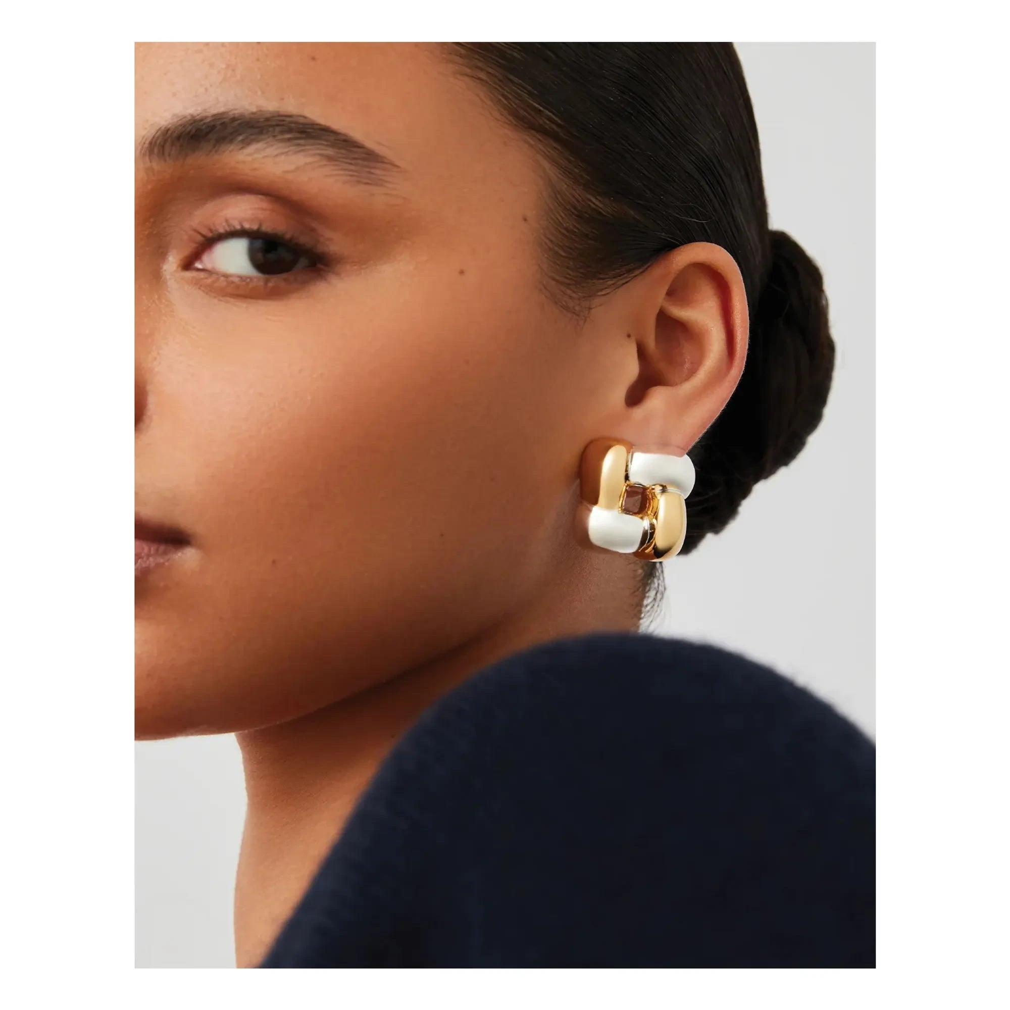 Jenny Bird - Woven Square Hoop Earrings | Gold/Silver