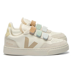 Veja - Veja x Bonpoint Small V-90 Leather Sneakers | Gray