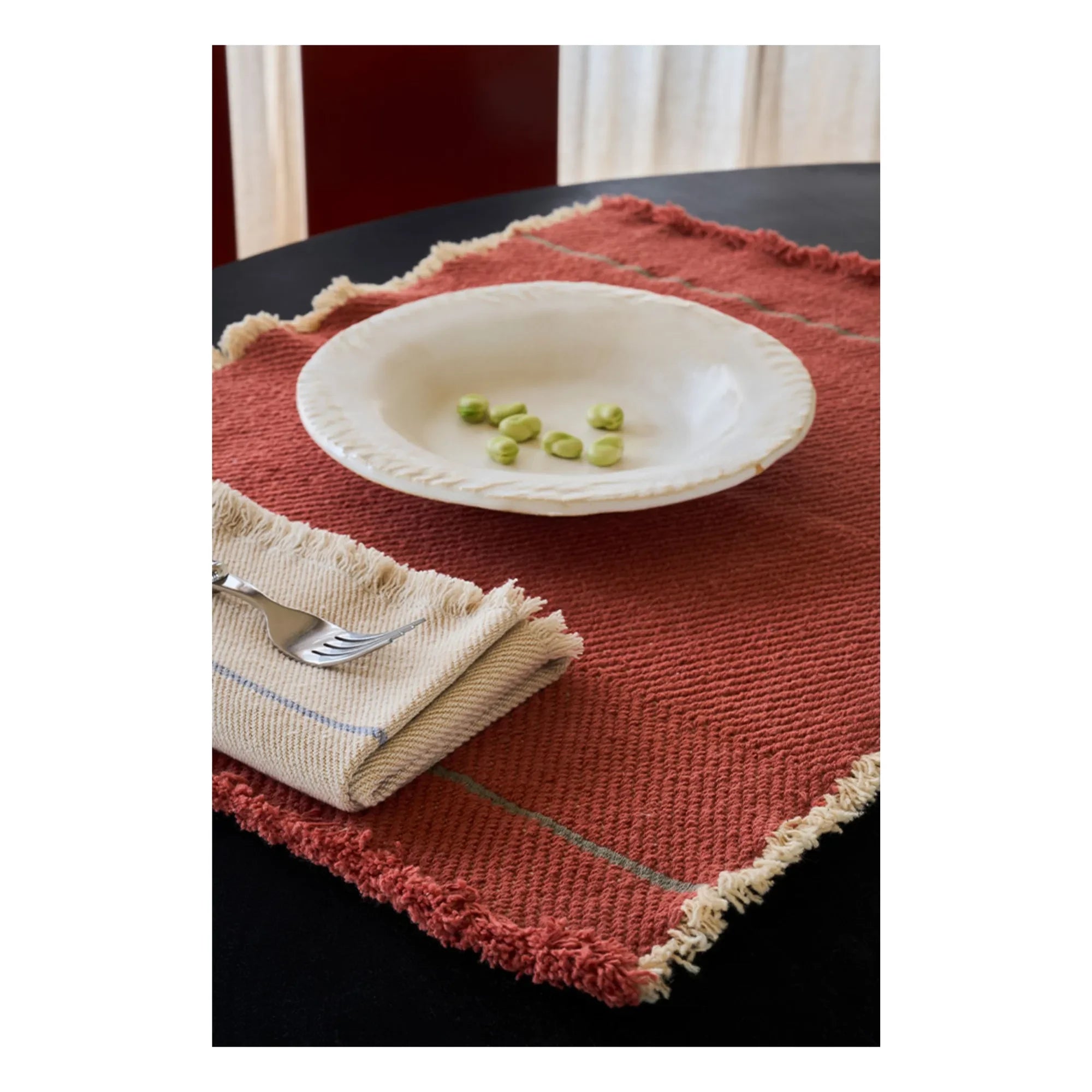Lorena Canals - Twill servis altlıkları - 2'li Set | Terracotta