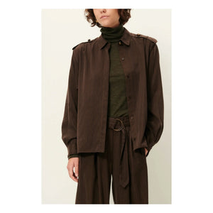 Sessùn - Ginnie Striped Shirt | Brown