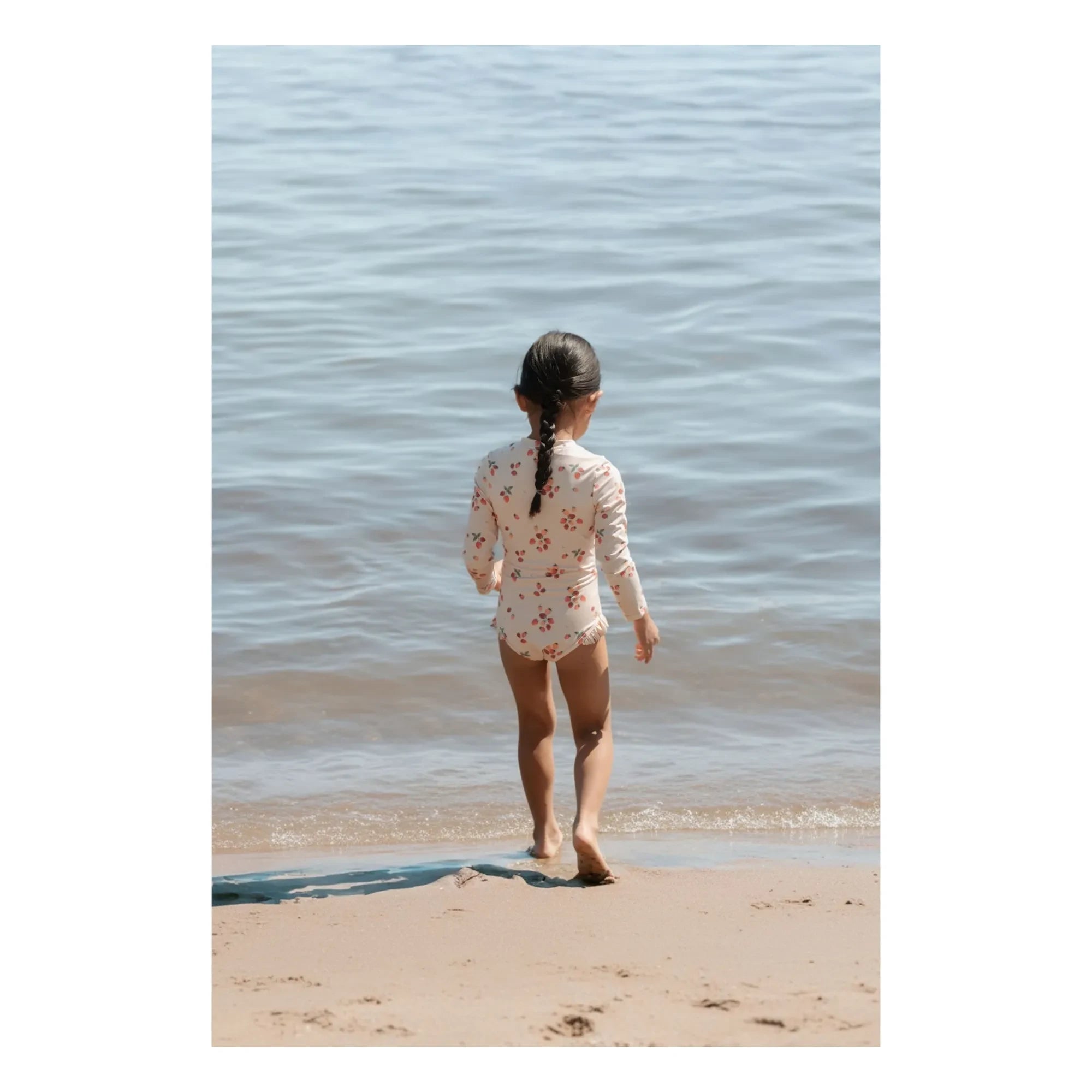 Petit Lem - Long Sleeve Swimsuit Strawberries Recycled Fibers | Pink