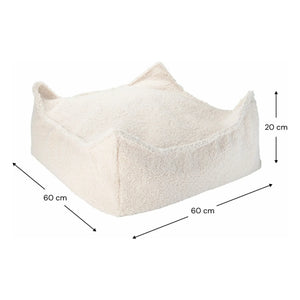Wigiwama - Teddy Fabric Ottoman | Ecru