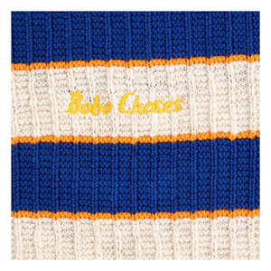 Bobo Choses - Striped Organic Cotton Sweater | Heather Beige