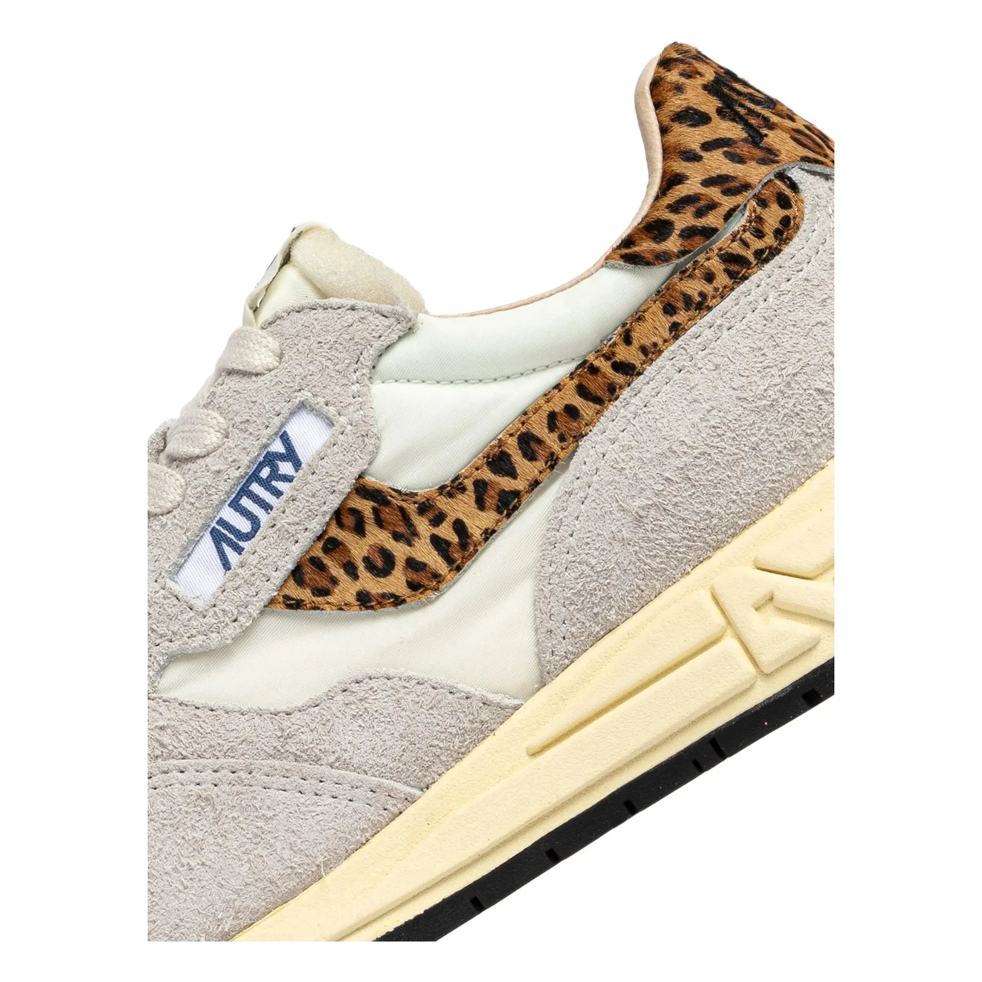 Autry - Reelwind Low Suede and Nylon Leopard Sneakers | Beige