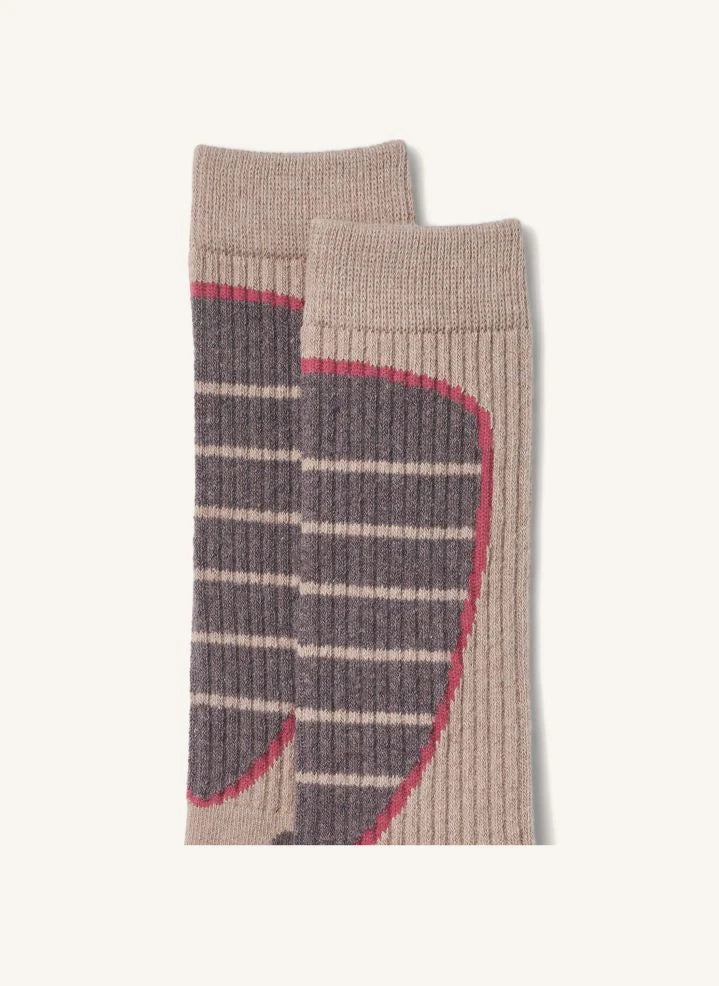 Wheat - Varmo Ski Socks | Pink