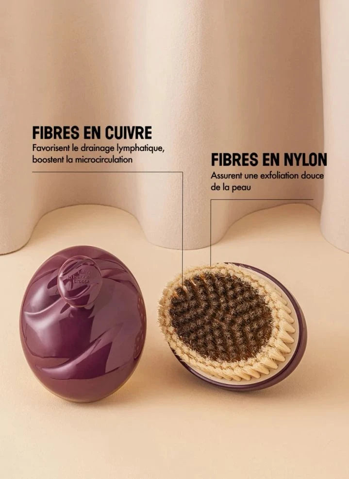 La Bonne Brosse - The Talm Body Brush x La Bonne Brosse No. 01 - For Sensitive Skin | Aubergine