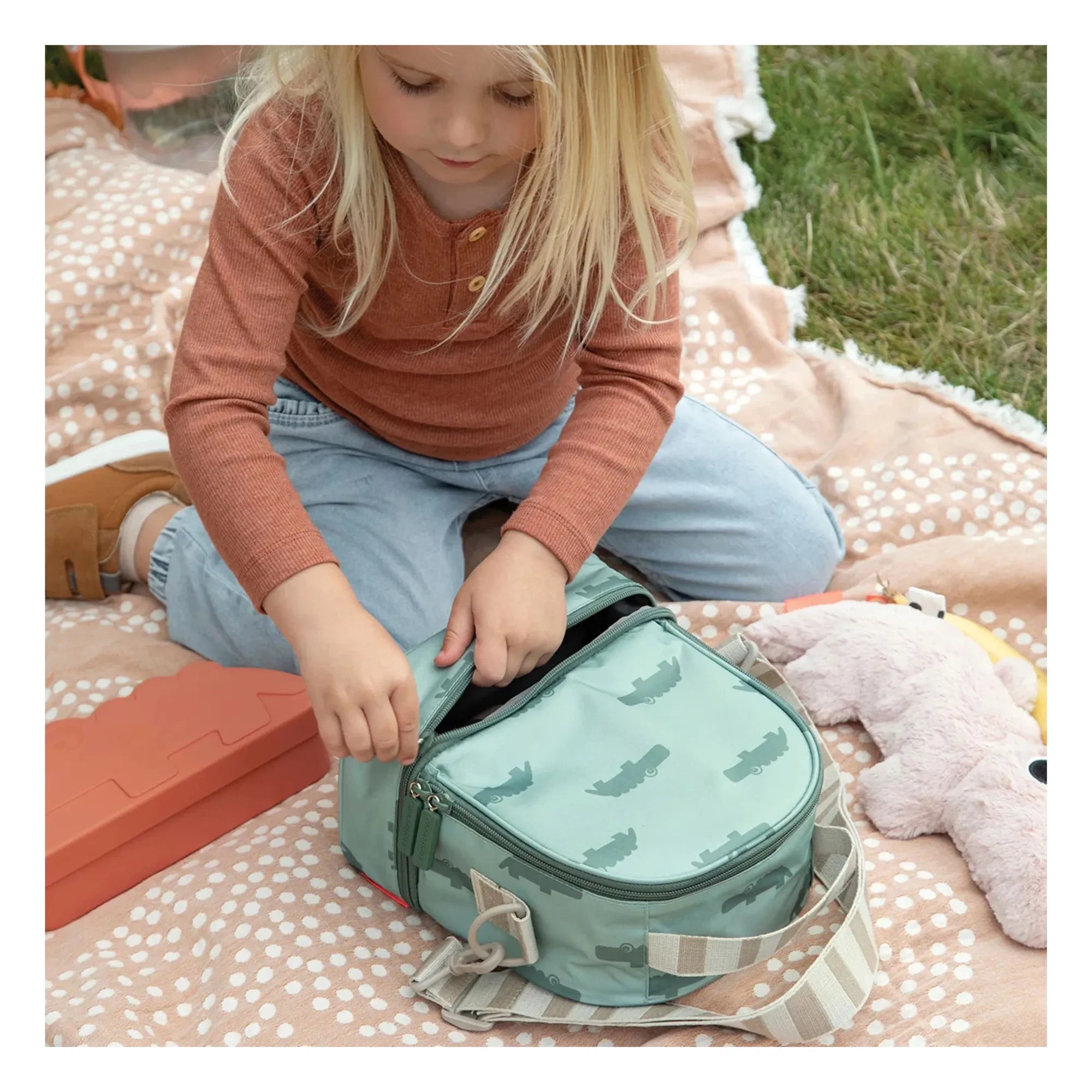 Done by Deer - Croco Cooler Bag | Green