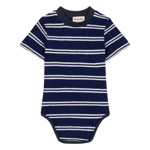 We Are Kids - Striped Organic Cotton Bodysuit | Navy