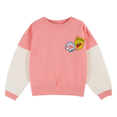 Emile et Ida - Organic Cotton Badge Sweatshirt | Pink
