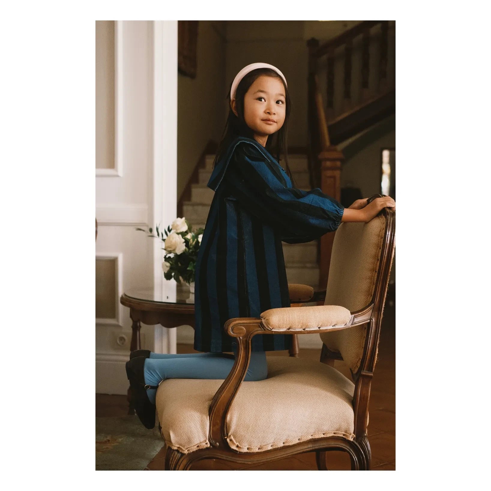 Tinycottons - Corduroy Striped Dress | Petrol Blue