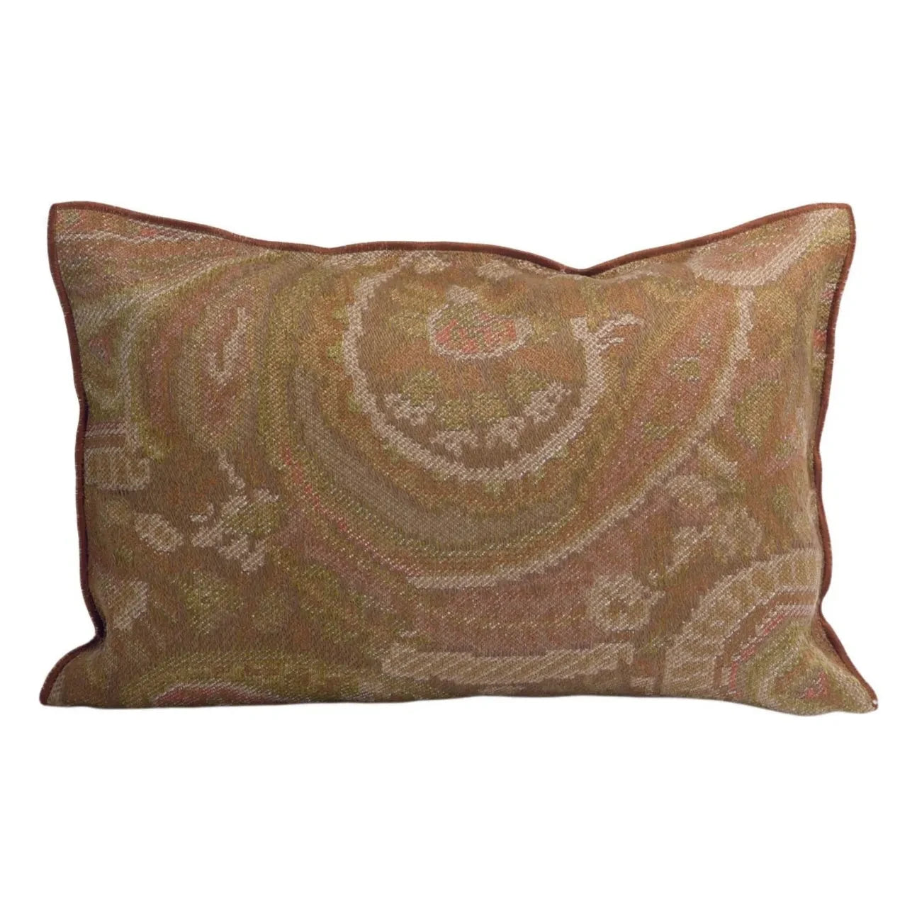 Maison de Vacances - Vice Versa Jacquard Paisley Indoor and Outdoor Cushion | Brown