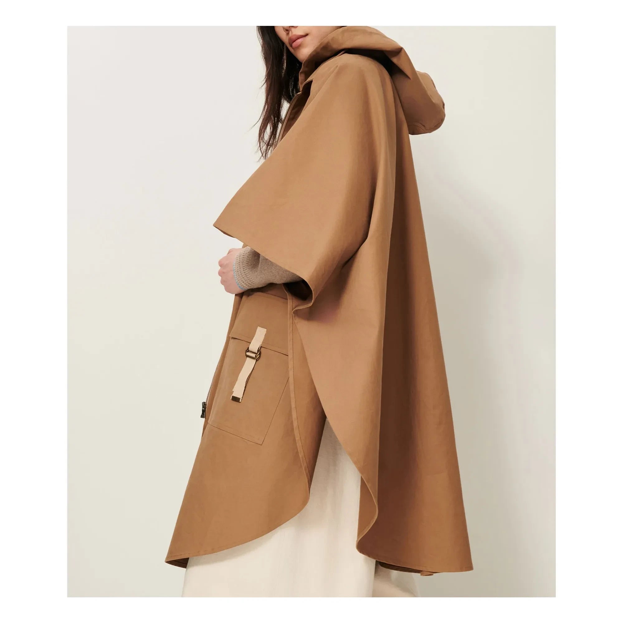 Sessùn - Castelwick Organic Cotton Cape | Camel