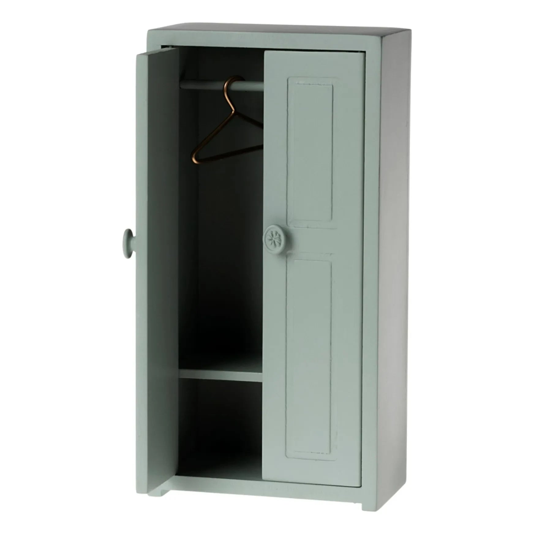 Maileg - Wardrobe and hangers | Grey Blue
