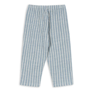 Konges Sløjd - Elliot Striped Organic Cotton Trousers | Blue