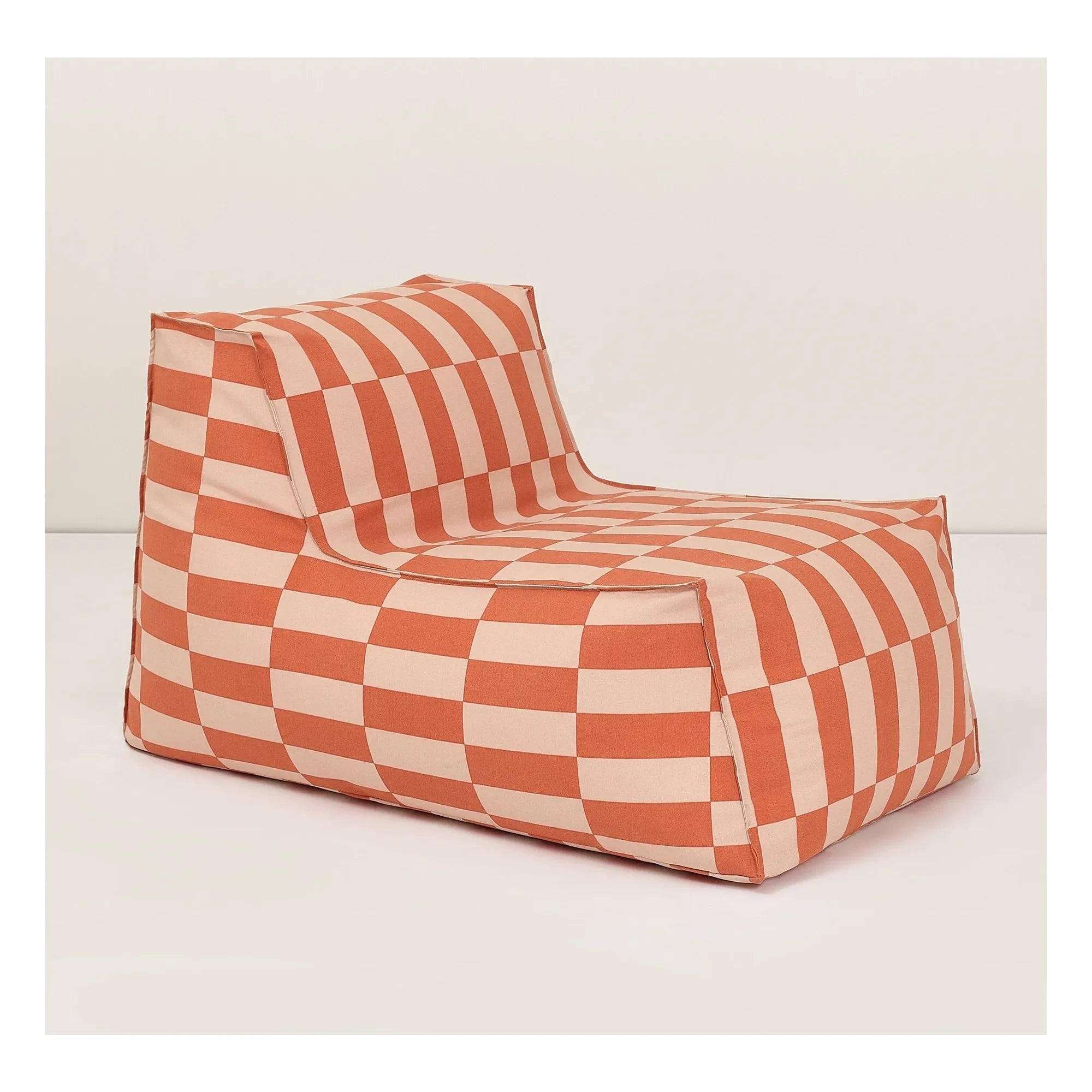 Nobodinoz - Matteo Tiles outdoor long pouf | Orange
