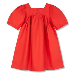 Wynken - Puffy Flat Dress | Red