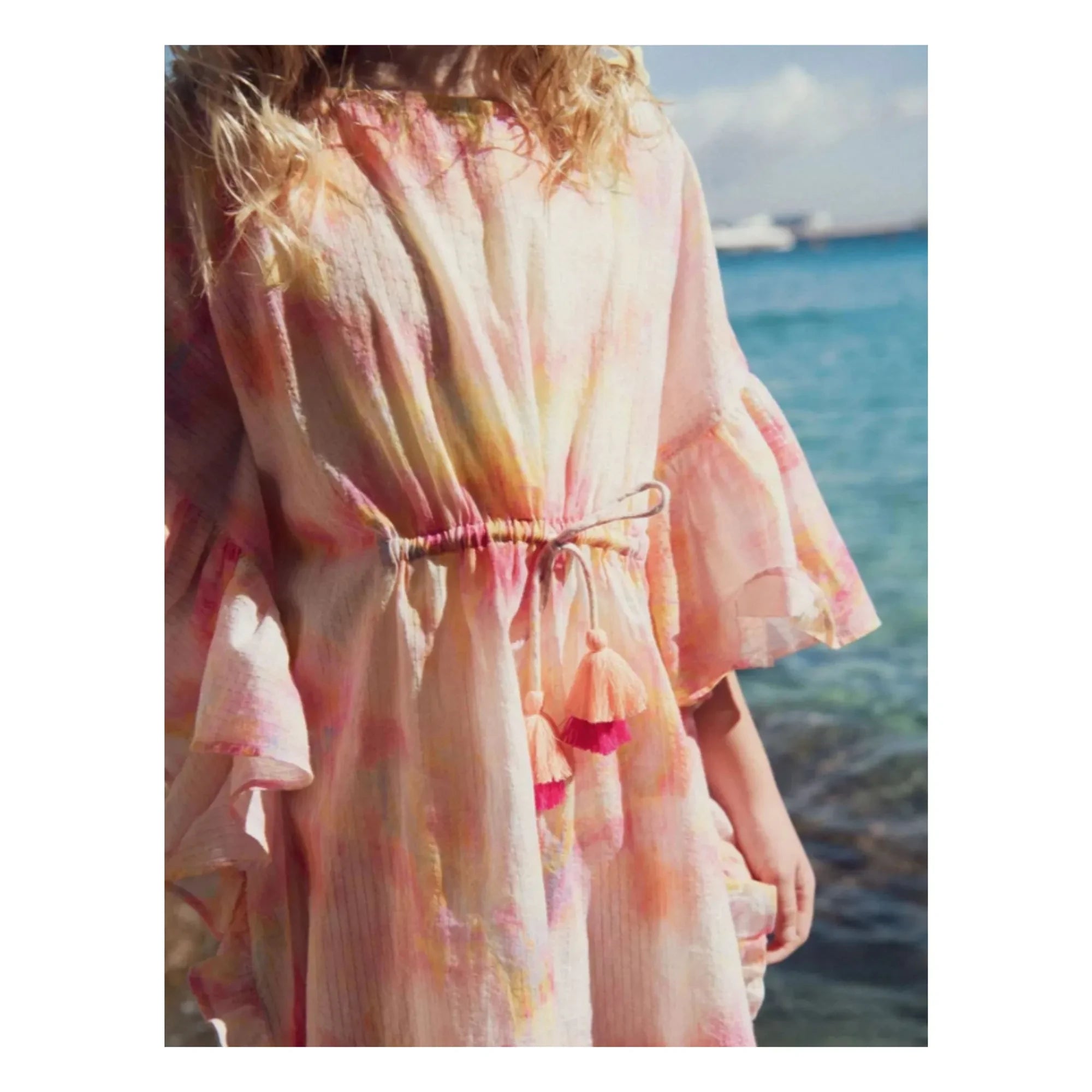 Lison Paris - Caftan Daiquiri Bağcıklı ve Batik Metalik | Pembe