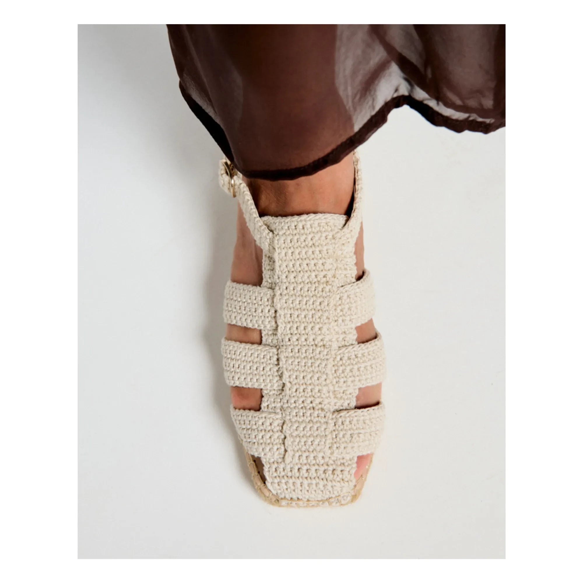 Naguisa - Bermeo Sandal | Ecru