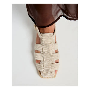 Naguisa - Bermeo Sandal | Ecru