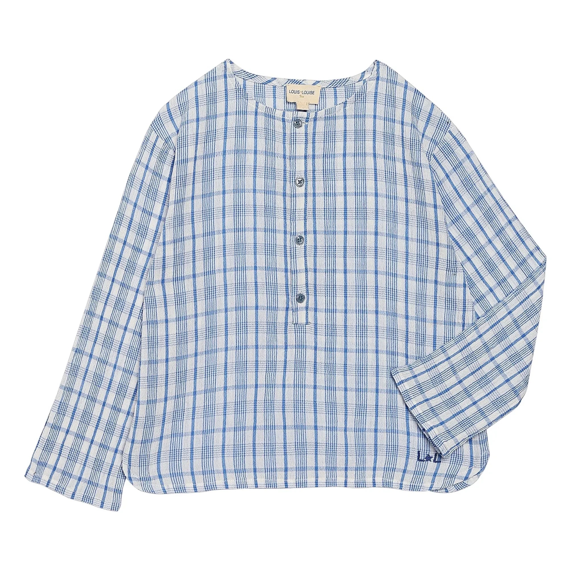 Louis Louise - Kurta Uncle Checkered | Blue