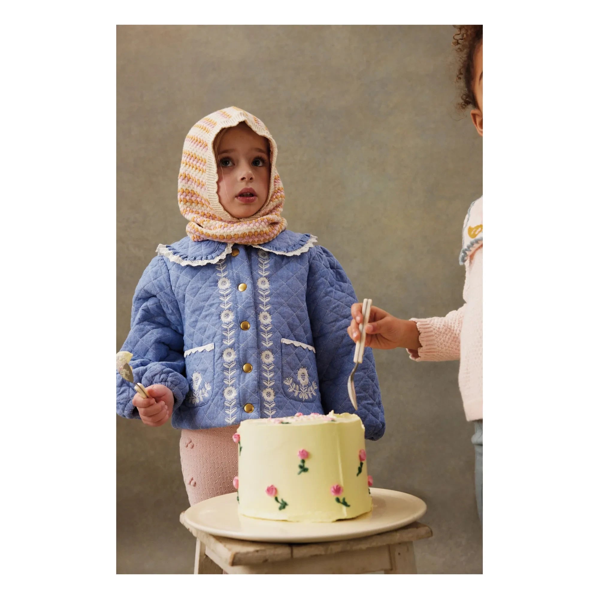 Louise Misha - Jouliana Organic Cotton Chambray Coat | Blue