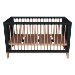 Théo - Nami Uzatılabilir Sedir ve Rattan Örgü Yatak 70x140cm | Siyah