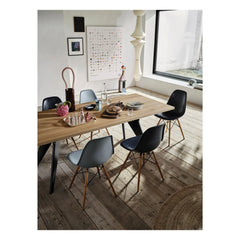 Vitra - EM masa - siyah kaide - Jean Prouvé | Meşe