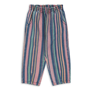 Konges Sløjd - Striped Organic Cotton Magot Trousers | Blue