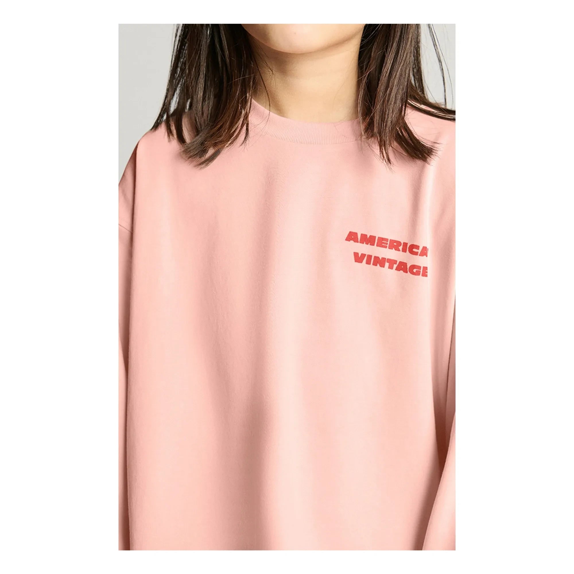 American Vintage - Fizvallay Long Sleeve T-Shirt The Kids Are All Right | Pale Pink