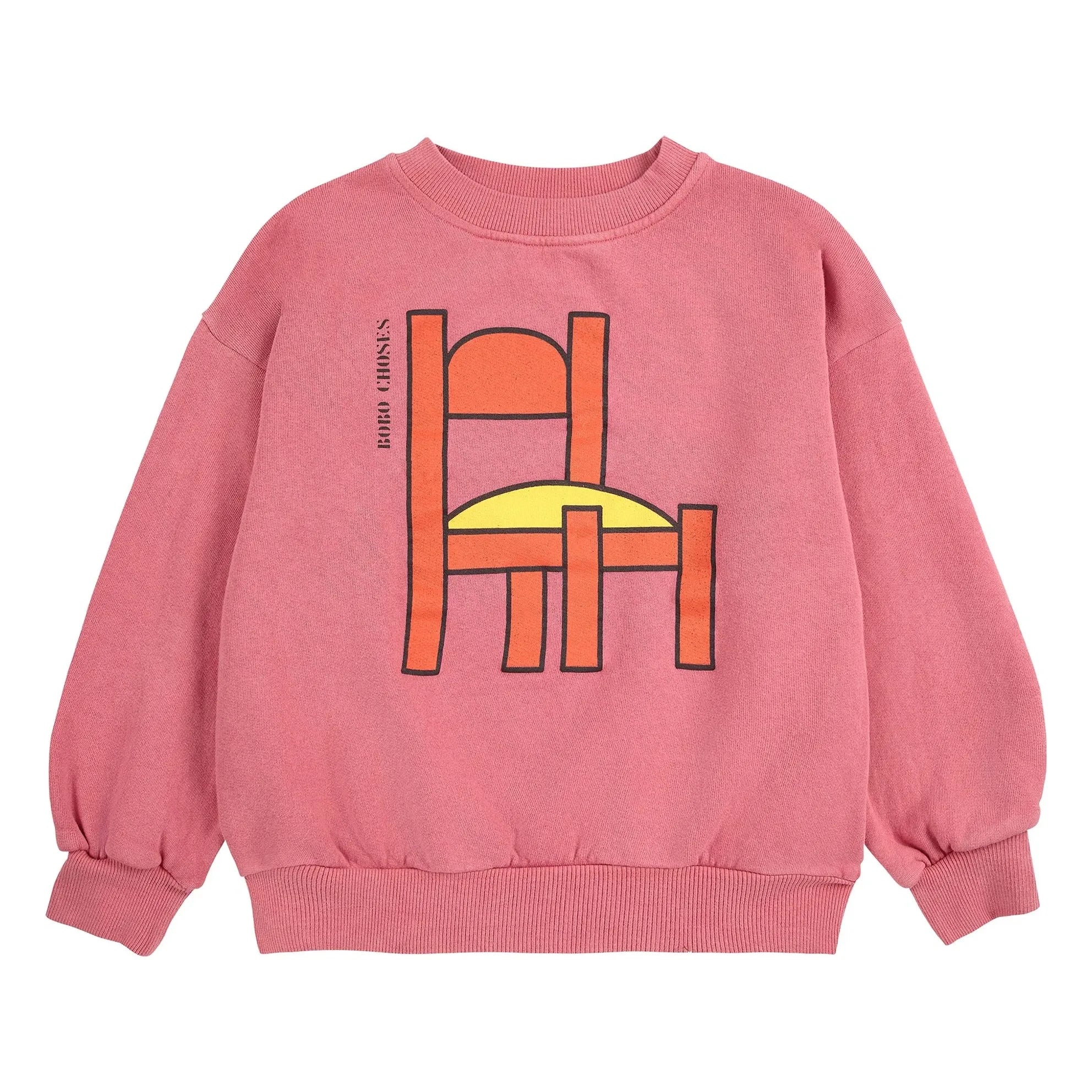 Bobo Choses - Pink Organik Pamuk Sandalye Sweatshirt