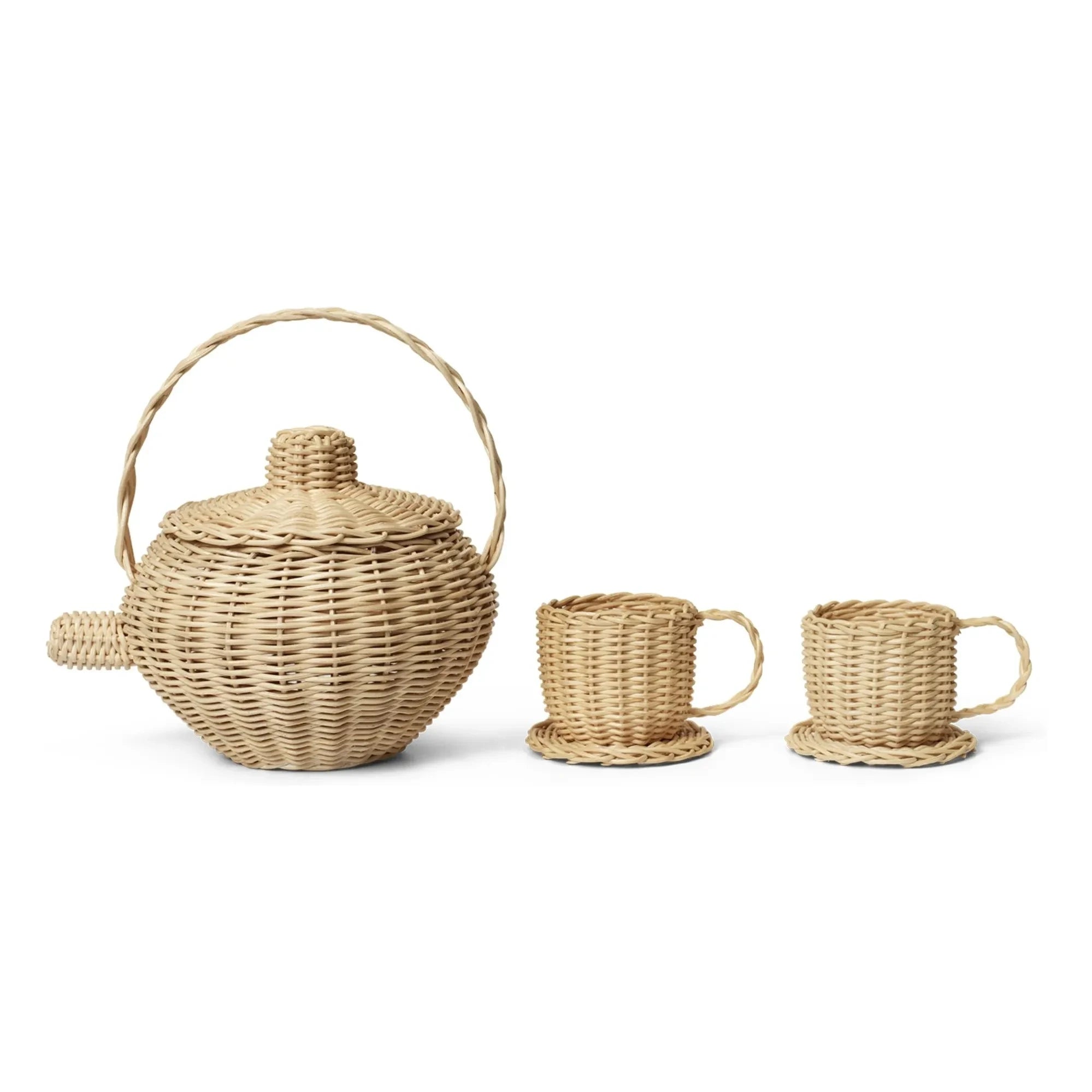 Ferm Living Kids - Rattan Tea Set | Natural