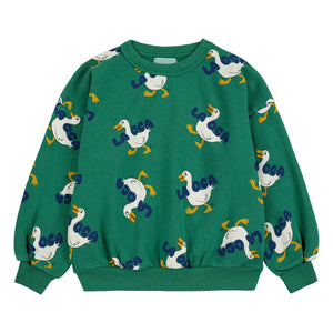 Bobo Choses - Ducks Sweatshirt Made from Organic Cotton | Green