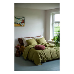 Suite 702 - Organic Percale Bigdot Round Pillow - Brown | Coffee