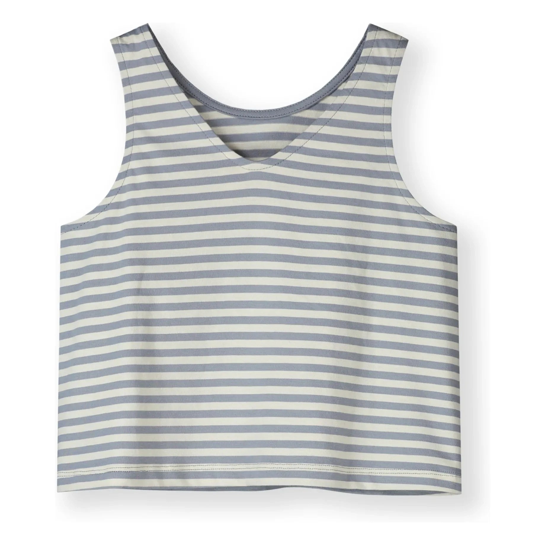 Gray Label - Striped Organic Cotton Boxy Top | Blue