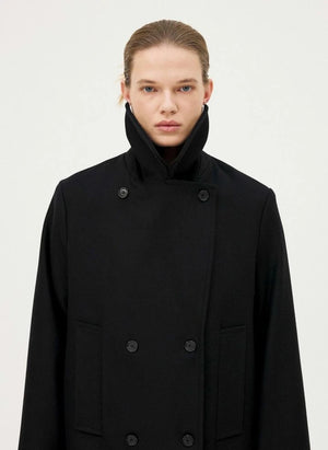 Noyoco - Dundee Recycled Wool and Cashmere Coat | Midnight Blue