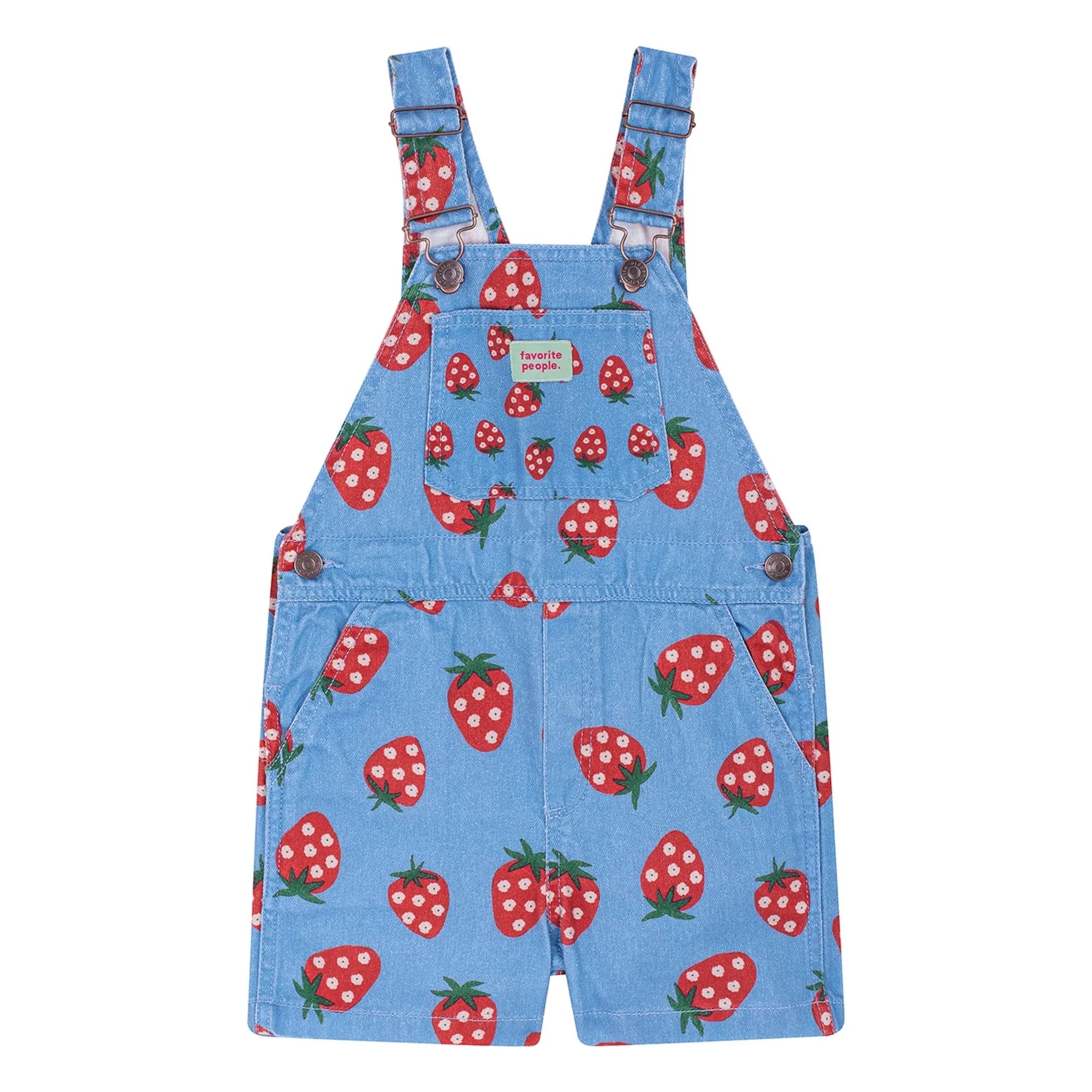 Favorite People - Puglia Strawberry Short Salopet | Blue